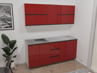 Kamilla Magasfényű Blokk Konyha